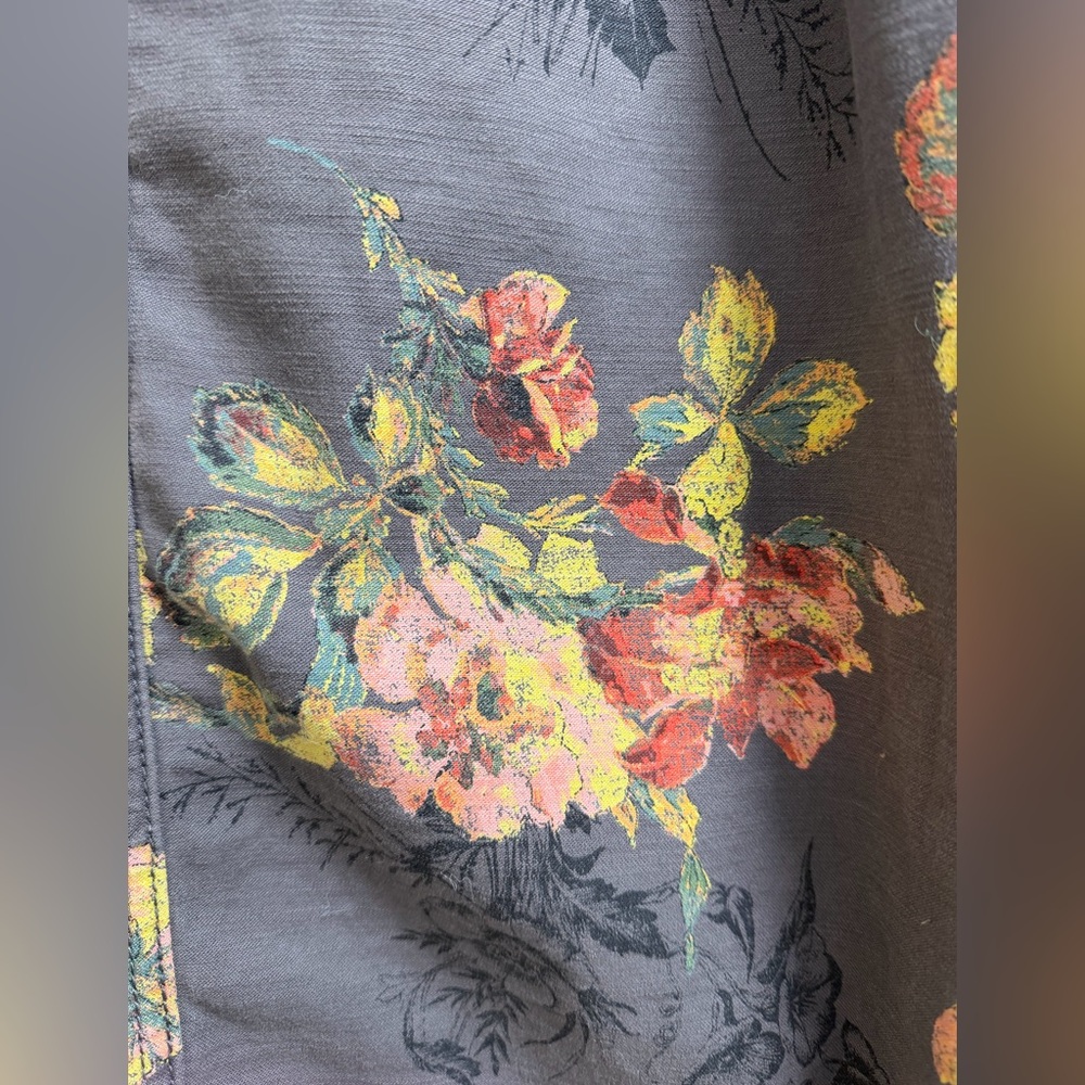Pilcro Floral Utility Oversized Button-Down Shacket - Picture 8 of 8